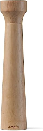 AMEFA Modern Wood Salz-/Pfeffermühle Holz | Scharfes Keramikmahlwerk | Pfeffermühle Groß| Gewürzmühle