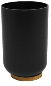 Douceur d'Intérieur, Gobelet (Diamètre 7.2 x 10.5 cm) Smart Noir, Polystyrène et Bambou