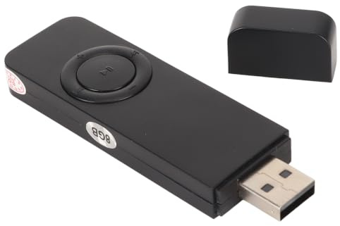 Lettore MP3 USB, Lettore Musicale MP3 da 8 GB, Archiviazione di 1500 Brani, Lettore Musicale Portatile HiFi Lossless per Corsa Sportiva, Supporto 64 GB Espandibile (Nero)