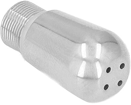 TREETDOBV Coffee Maker Steam, 4 Holes Coffee Machine Steam Nozzle Stainless Steel Milk Foam Spout Coffee Tools for Barsetto,Espresso Machine Steam Wand Tip Part Replacement