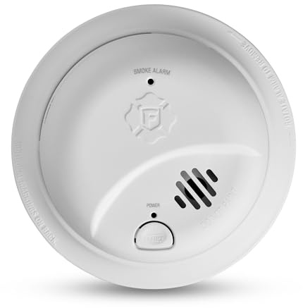 First Alert Smoke Alarm, 10-Year Sealed Battery Detector with Test & Silence Button, SMI110, 1-Pack