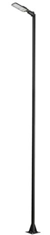 Licht-Erlebnisse LED Wegeleuchte IP65 Schwarz 392 cm hoch XXL 3000 K 5700 lm Aluminium Metall Modern Stehleuchte außen Garten Straßenlaterne