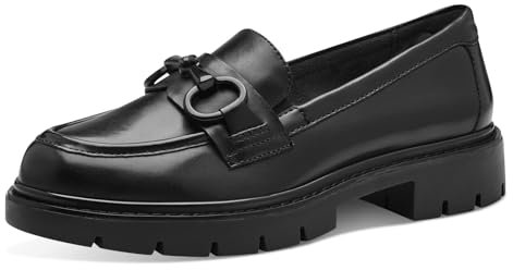 Tamaris Comfort Damen Slipper aus Leder Elegant, Schwarz (Black Nappa), 39 EU