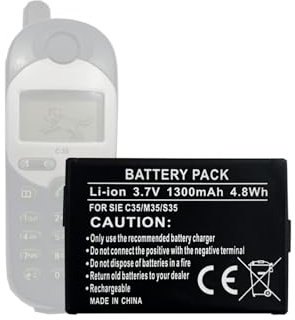 HIGHAKKU Ersatzakku SIE-C35 kompatibel mit Siemens C35, C35i, M35, M35i, S35, S35i Cordless Landline Telephone (Replaces Original Battery V30145-K1310-X127)