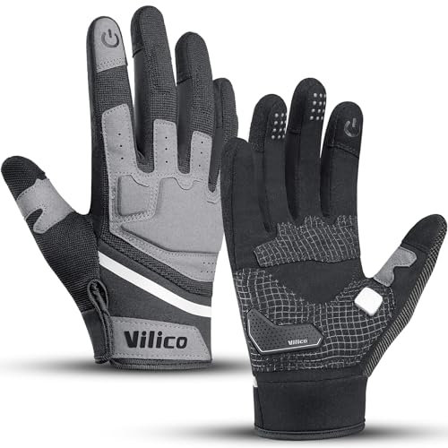 Vilico Motorradhandschuhe Sommer, Motorrad Handschuhe Herr Damen Touchscreen, Taktische Handschuhe für Airsoft Motocross Fahrrad