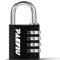 Cadenas Code 4 Chiffres, Cadenas Casier Alliage d'Aluminium Robuste Cadenas à Combinaison pour Gym College Bureau Boîte à Outils