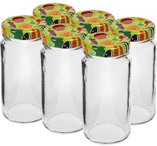 lilawelt24 6 Stück Vorratsgläser-Sturzgläser Set | Füllmenge 90 ml Einweckgläser mit Schraub-Deckel |Marmeladengläser|Joghurtgläser|Weckgläser| Tulpenglas Dessertglas