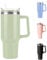 LKH Tumbler with Straw and Lid 40oz/1.1Litre Ergonomic Handle Thermal Travel Mug Stainless Steel Insulated Thermos Coffee Mug Keeps Drink Hot/Cold Leakproof Tumbler Bottle for Tea Coffee Drinks