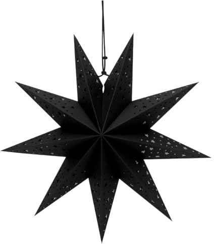 Weihnachtsstern Papiersterne, 45cm Papiersterne Weihnachten, 9 Zackig Papierstern zum Aufhängen, Papier Faltsterne Weihnachten, Papier Sterne für Weihnachts Fenster Deko Hochzeit Geburtstag Tischdeko