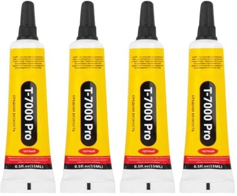 FunnAura 4PCS T7000 Phone Screen Glue, Black Multi Functional Adhesive for Jewelry Rhinestone Glass Fabric Crafts