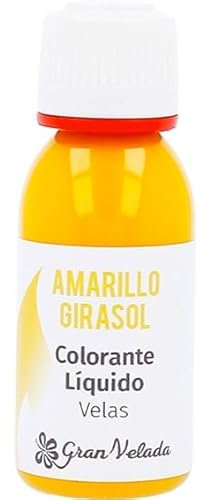 Gran Velada - Colorante Líquido para Velas Amarillo Girasol 30 ml | Ideal para Velas Artesanales | Listo para Usar | Versátil en Diseños