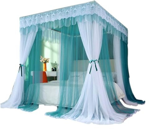 MMDXDLX Moskitonetz Bett for Doppelbett, Moskitonetz mit Zwei Stangen, Stil-Bettvorhang(Style 1,2x2.2x2.1m)