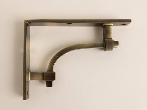 Antique Brass Vintage Industrial Style Solid Brass Shelf Brackets | Brass Shelving Heavy Solid Cast Brass | Sold Individually