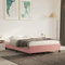 Iiaky Cadre de lit Rose 140x190 cm Velours,Sommier À Lattes,Lit À Cadre en Fer,Lit avec Sommier