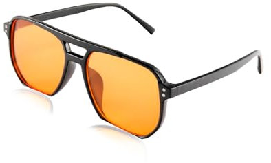 TPZORJX 1 paire de lunettes de soleil carrées de style rétro Femmes Hommes Lunettes de mode rétro des années 70 Design classique à double pont