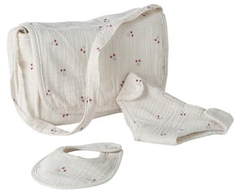 VERTBAUDET Wickeltasche für Puppen + Zubehör, Kirschrot, TU