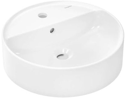 hansgrohe Xuniva S Aufsatzwaschtisch, mit Überlauf, 1 Hahnloch, 450x450mm, weiß, 60169450