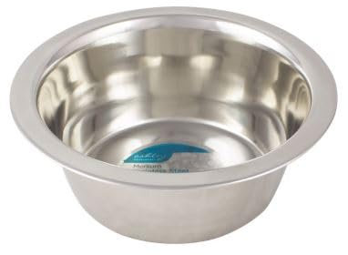 Medium Stainless Steel Pet Bowl – Rust-Proof Food & Water Dish for Dogs, Cats, Puppies & Kittens, Durable & Dishwasher Safe