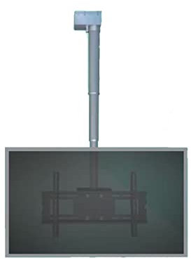 Support TV électrique - Support TV Plafond, inclinable et réglable, Support élévateur motorisé avec télécommande, Rabattable à 90°, pour téléviseur Grand écran de 26 à 7 (70cm)