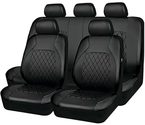 WXEXUDIN Auto Schonbezüge Für Kia Sportage 2010-2015,Sitzbezüge Komplettset Autositzbezüge Leder Atmungsaktiv rutschfest Bequem Sitzkissen Autositzzubehör,A/Black