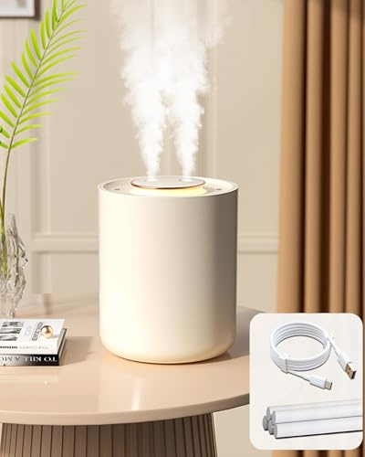 Air Humidifier for Bedroom Baby with Night Light for Plants | 1500ML Large Capacity, 1800mAh Rechargeable Battery, 3 Mist Setting, 9H Auto Shut-Off, Ultra-Quiet 24dB