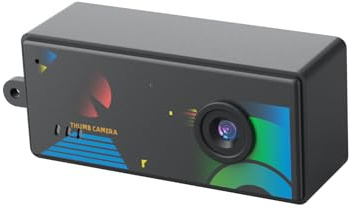 Tbest Pequeño Llavero de Cámara Digital 1080P Cámara de Filtro Retro Mini de Video Vintage de Pulgar Pantalla de 0,96 Pulgadas 12MP Gran Angular de 130 Grados para Viajes (Black)