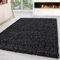 Carpettex Shaggy-Teppich, Hochflor, Wohnzimmer, Florhöhe 3 cm, einfarbig, Anthrazit, 300 x 400 cm