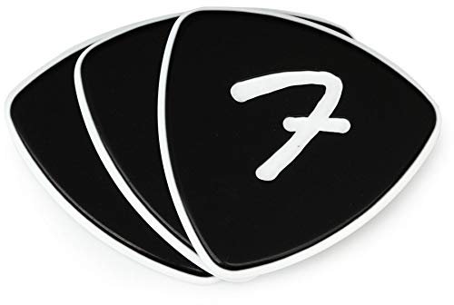 Fender F Grip Gitarrenplektren, 346 Form, Schwarz, 3 Stück