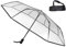 Sternenfunke Regenschirm transparent Ø98 cm Komfort Druckknopf Automatik faltbar klein in Tasche Taschenschirm für Hochzeiten Taschen Regenschirm klein - Rand schwarz
