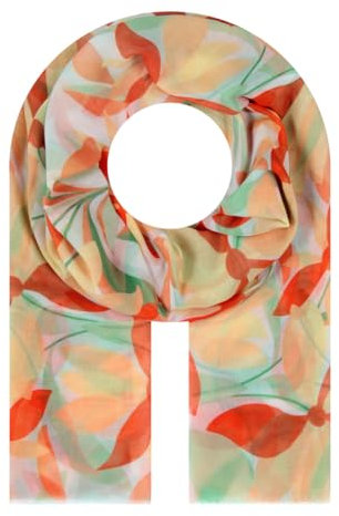 Majea Damen Halstuch Tuch Kopftuch Schal Damen-Schal Tücher Damen Stola (880030) (orange 39)