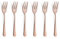 Amefa AUSTIN Kuchengabel Besteck Set 6-teilig | Edelstahl Kuchengabeln 6 Stück mit PVD Veredelung | Kupfer Besteck satiniert | 14,3 cm | rostfrei & spülmaschinenfest