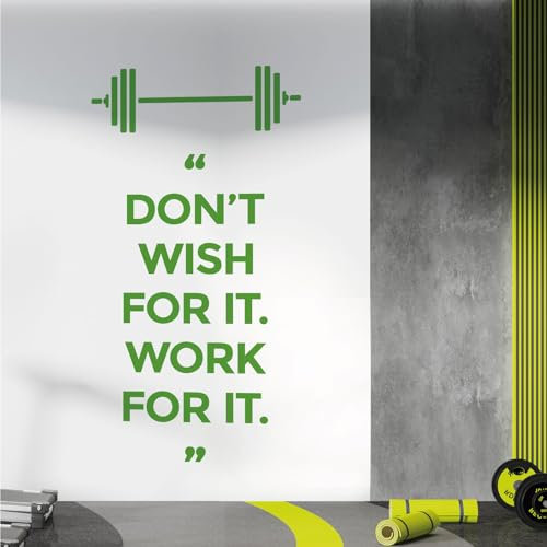 Wandtattoo mit Zitat Don't Wish For It, Work For It