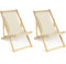 IDMarket – Juego de 2 sillas de cama plegable chilena de madera