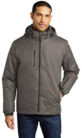 Port Authority Vortex Waterproof 3-in-1 Jacket. J332, Deep Smoke/ Charcoal, XXL
