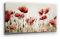 Wunderschöne Mohnblumenbilder auf Leinwand, Mohnefeld in sephia - als 120x60cm großes XXL Leinwandbild. Wandbild als Hintergrund und Deko für Wohnzimmer & Schlafzimmer. Aufgespannt auf Holzrahmen