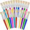 YGAOHF 24 Pcs Paint Brushes for Kids Bulk - Colorful Round and Flat Kids Paint Brushes, Easy Clean and Hold Toddler Paint Brushes for Acrylic Oil Watercolor Washable Paint