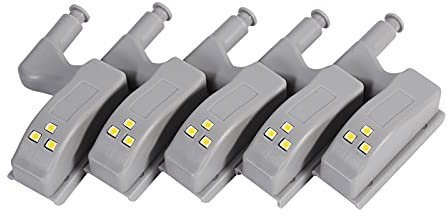 Tyenaza 10Pcs LED Innenscharnier Lampe, unter Schrank Lichter Universal Kleiderschrank Schrank Sensor Lichter für Schlafzimmer Küche Schrank Nachtlampe