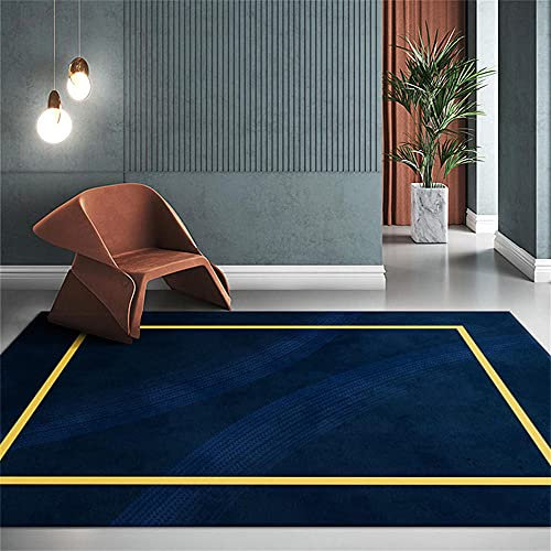 webteppich Blue Wohnzimmer Teppich blau rechteckig Einfache Muster mit langlebigem Teppich jugendzimmer möbel 200x300cm havatex Teppich 6ft 6.7''X9ft 10.1''