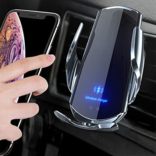 OBEST Kabelloses Ladegerät für Auto Innenraum, Auto Zubehör Navigationshalterung für Handy mit Infrarot-Induktion, 10 W Ladung und 3 magnetischen Adapternen, kompatibel mit allen Handys