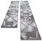 oKu-Tex Teppich Webteppich fürs Schlafzimmer Bettumrandung 3er Set Grau Modern geometrisches Design Öko-Tex 100 2 mal 67 x 140 cm, 1 mal 67 x 340 cm 30161grau067620