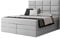 Grekpol - Boxspringbett mit Bonell und TFK-Matratze H3 und Topper, Polsterbett mit Bettkasten-Manhattan 1 (Weiß (Madryt 920), 160x200 cm)