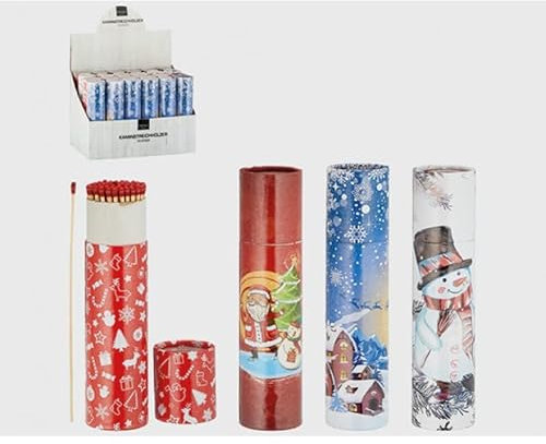 62793 Zündhölzer 75 Stück Streichhölzer Weihnachten 20cm Wh.Runddose