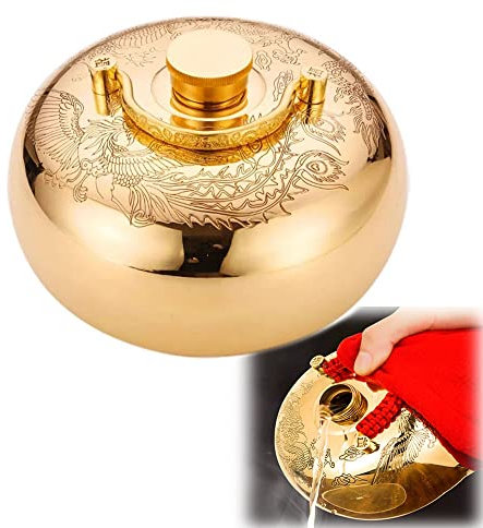 Bouillotte Injection D'eau ​Bouillotte Cuivre Classique Avec Housse Douce - Grande Capacité Bouteille D'eau Chaude - Facile À Remplir, 0.6/1.0/1.5/2.0/3.0 Litres ( Color : Craft bottle , Size : S-0.6L