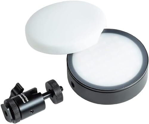 Instarter Spectar M-Dome, runde Mini LED-Leuchte mit Magnet, Videoeuchte mit RGB-Farbspektrum, Handy Licht mit 1/4 Kugelkopf für Streaming, Video-Beleuchtung mit 9 Effekten