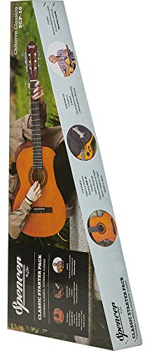 SPENCER BY EKO SCP-10 Natural – Klassikgitarre 4/4 Natural Set: Gitarre + 3 Plektren + Clip-Tuner + Stofftasche + Online-Gitarrenkurs (Massimo Varini)