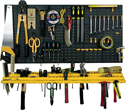 Crisalide ®, Art Plast Rastrelliera Per Organizzazione Utensili, Porta Utensili Da Muro, Organizzazione Spazi, Organizzazione Garage, Fai Da Te, Porta Attrezzi (2 Pannelli)