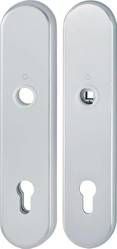 Langschildpaar F1 Alu.silberfarben F1 PZ 92mm HOPPE