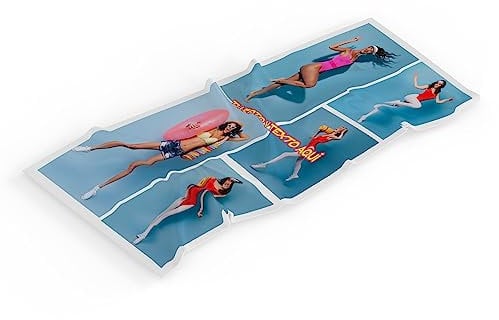 Pla Pla Pla Toalla Playa Personalizada con Collage de Fotos. Toalla para Piscina o Playa Personalizada con Collage. Toalla 100x150 cm. (5 Fotos)