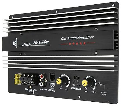 Amplificatore per Auto 12V 1800W Amplificatore di Potenza Stereo, Subwoofer per Amplificatore Ad Alta Potenza, Scheda di Amplificatore di Potenza in Lega di Alluminio per
