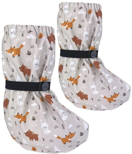 HECKBO Baby Regenfüßlinge ohne Vlies – wasserdichte Überziehschuhe für Baby Schuhe – 3–24 Monate – Regen Schuhüberzieher